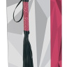 Черная мини-плеть WHIP с розовой ручкой - 39 см. купить в секс шопе