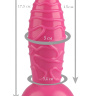 Розовая анальная втулка с венками - 17,5 см. купить в секс шопе