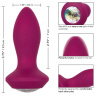 Фиолетовая анальная вибропробка с кристаллом Vibrating Petite Crystal Probe - 9,5 см. купить в секс шопе