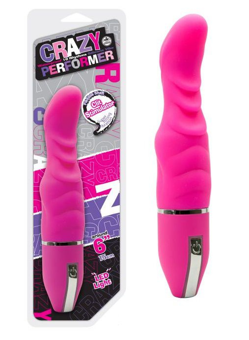 Розовый водонепроницаемый вибратор - 15,2 см. купить в секс шопе