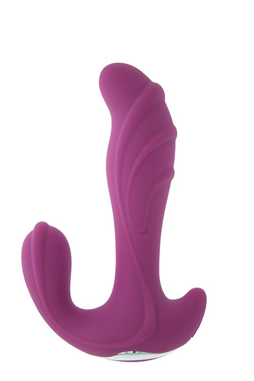Фиолетовый вибратор с клиторальной стимуляцией N5 RECHARGEABLE DUO VIBRATOR купить в секс шопе