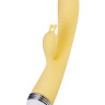 Желтый вибратор-кролик Aster - 22 см. купить в секс шопе