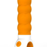 Водонепроницаемый оранжевый вибратор O-zone - 18 см. купить в секс шопе