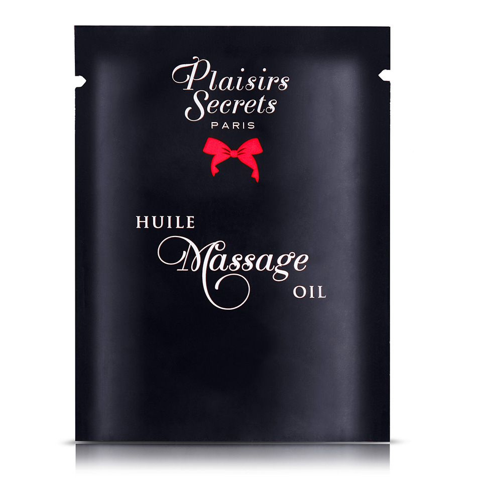 Массажное масло с ароматом клубники Huile de Massage Gourmande Fraise des Bois - 3 мл. купить в секс шопе