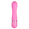 Розовый мини-вибратор Diamond Vibrator со стразами - 11,4 см. купить в секс шопе