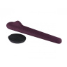 Фиолетовый вибратор для пар Crescendo - 21 см. купить в секс шопе
