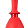 Красный анальный душ с продолговатой изогнутой насадкой купить в секс шопе