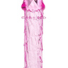 Гладкая розовая насадка с усиками под головкой - 12,5 см. купить в секс шопе