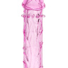 Гладкая розовая насадка с усиками под головкой - 12,5 см. купить в секс шопе