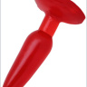 Красная гелевая анальная пробка - 16 см. купить в секс шопе