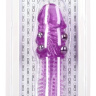 Стимулирующая фиолетовая насадка с шипами и шишечками - 13,5 см. купить в секс шопе