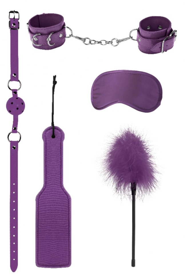 Фиолетовый игровой набор БДСМ Introductory Bondage Kit №4 купить в секс шопе
