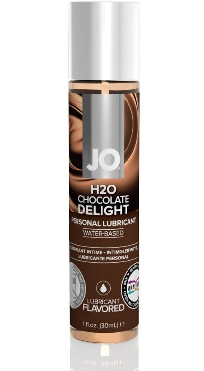 Ароматизированный лубрикант JO Flavored Chocolate Delight - 30 мл. купить в секс шопе