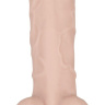 Телесный фаллоимитатор на присоске Silicone Dildo - 18 см. купить в секс шопе
