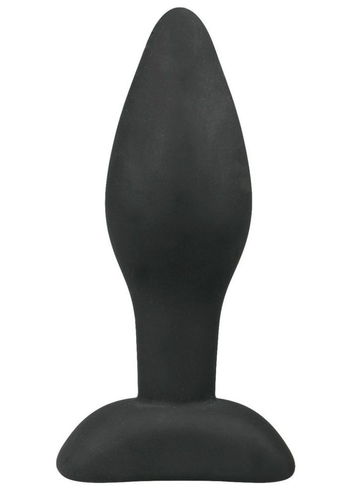 Черный анальный плаг Rocket Plug - 9 см. купить в секс шопе