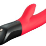 Красный вибромассажер LEOPARD с 10 режимами вибрации - 23,7 см. купить в секс шопе