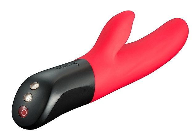 Красный вибромассажер LEOPARD с 10 режимами вибрации - 23,7 см. купить в секс шопе