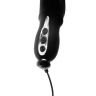 Черный изогнутый вибратор с ребрышками Typhon - 23 см. купить в секс шопе