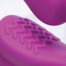 Ярко-розовый безремневой вибрострапон Evoke Vibrating Strapless Silicone Strap-on Dildo купить в секс шопе