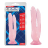 Розовый анально-вагинальный фаллоимитатор - 20 см. купить в секс шопе