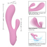 Розовый ультрагибкий вибратор-кролик Zoie - 17,75 см. купить в секс шопе