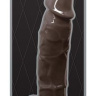Коричневый фаллоимитатор с мошонкой на присоске 5 Inch Dildo - 17,5 см. купить в секс шопе