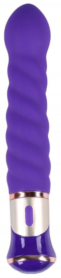 Фиолетовый спиралевидный вибратор - 21 см. купить в секс шопе