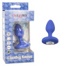Синяя анальная вибропробка Medium Rechargeable Vibrating Probe - 9,5 см. купить в секс шопе