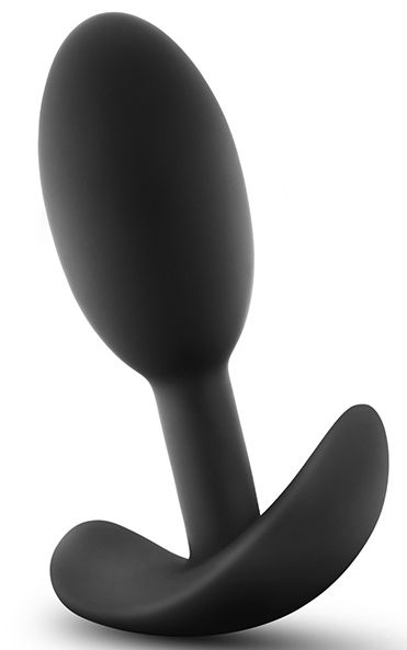 Черная анальная пробка Wearable Vibra Slim Plug Small - 8,9 см.  купить в секс шопе