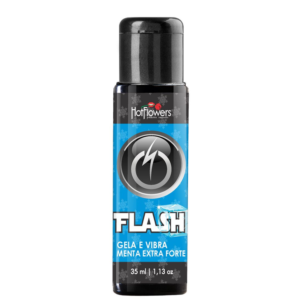 Стимулирующий гель Flash Menta Extra Forte с ароматом мяты и эффектом вибрации - 35 мл. купить в секс шопе