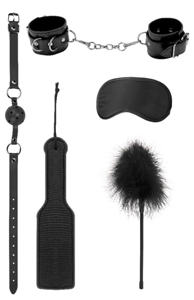 Черный игровой набор БДСМ Introductory Bondage Kit №4 купить в секс шопе