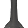 Черная шлепалка Saddle Leather Paddle With 8 Holes - 40 см. купить в секс шопе