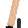 Телесный вибратор на мощной присоске Basecock Realistic Vibrator - 21 см. купить в секс шопе