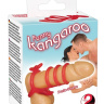 Красная рельефная насадка на пенис Funny Kangaroo купить в секс шопе