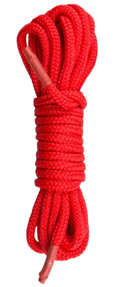 Красная веревка для связывания Nylon Rope - 5 м. купить в секс шопе
