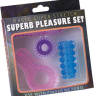 Набор из 4 разноцветных желейных насадок Super Pleasure Set купить в секс шопе