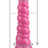 Розовая витая анальная втулка - 25 см. купить в секс шопе