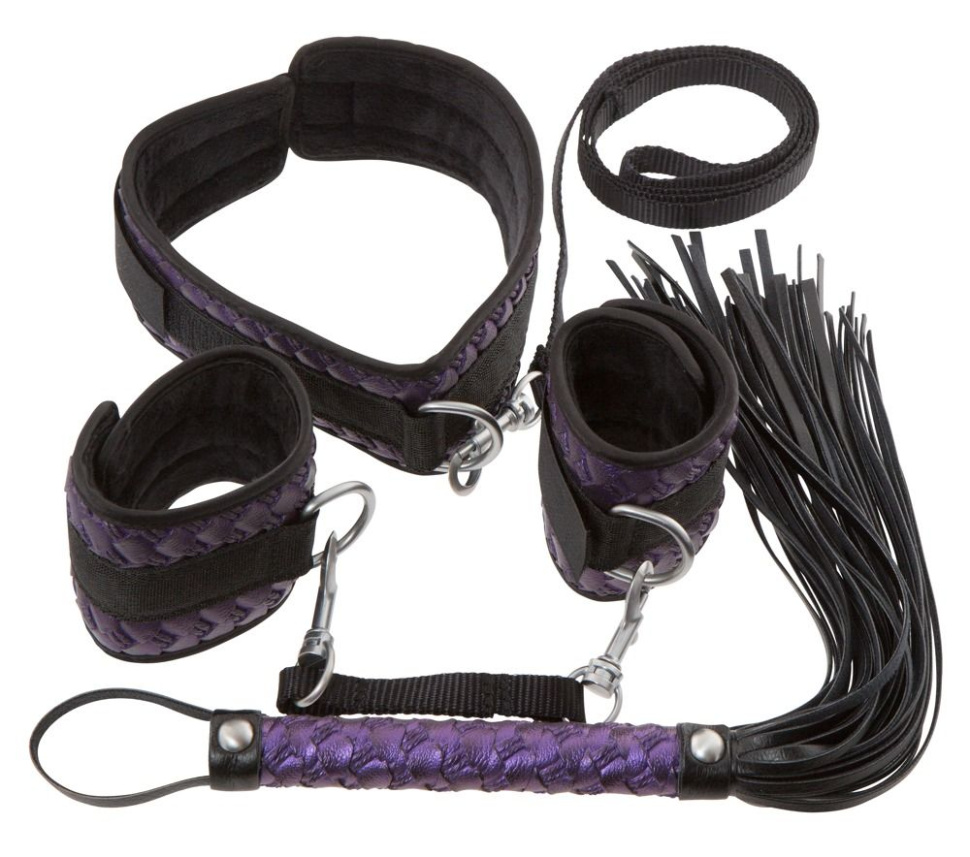Чёрно-фиолетовый набор для бондажа Bondage Set купить в секс шопе