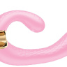 Розовый гибкий вибростимулятор MIYO с двумя моторами - 18,5 см. купить в секс шопе