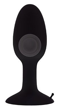 Чёрная анальная пробка с шариком внутри MENZSTUFF ROLL PLAY SMALL - 8 см. купить в секс шопе