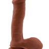 Кофейный фаллоимитатор на присоске Topless Lover - 19,2 см. купить в секс шопе
