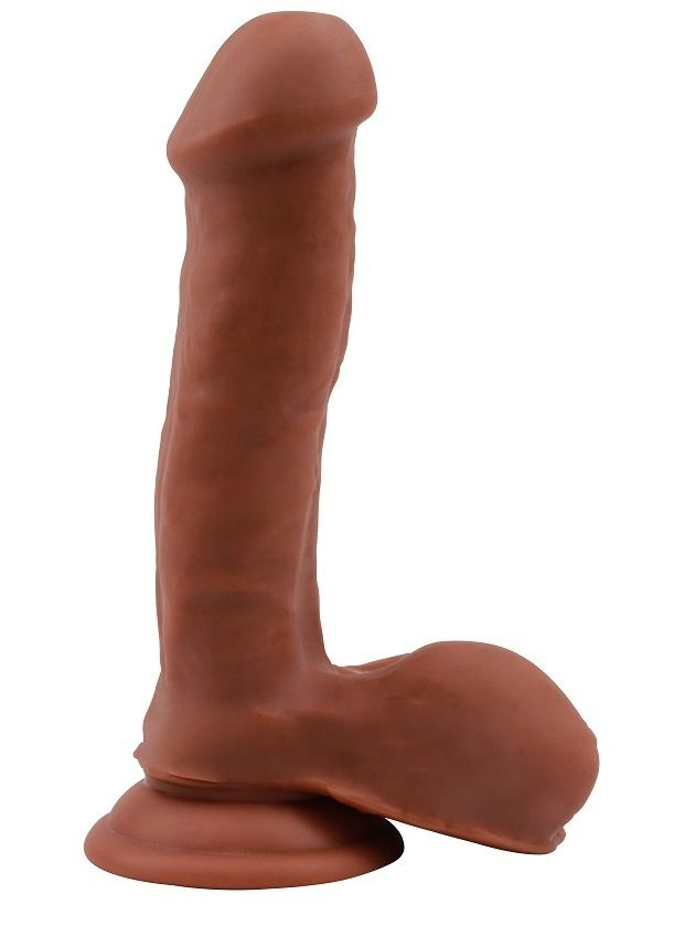 Кофейный фаллоимитатор на присоске Topless Lover - 19,2 см. купить в секс шопе