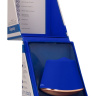 Синий клиторальный стимулятор Dazzling с вибрацией и ротацией - 6,7 см. купить в секс шопе