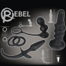 Набор чёрных стимуляторов для анальных удовольствий Rebel Anal Set купить в секс шопе