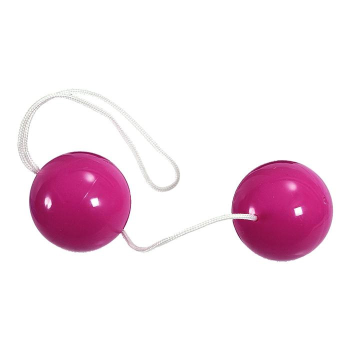 Фиолетовые вагинальные шарики на мягкой сцепке купить в секс шопе