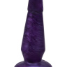 Фиолетовая нелевая изогнутая анальная пробка - 13 см. купить в секс шопе