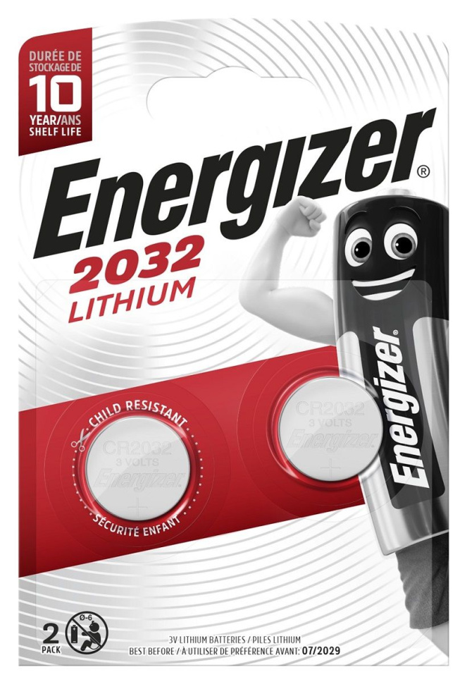 Батарейки Energizer Lithium CR2032 3V - 2 шт. купить в секс шопе
