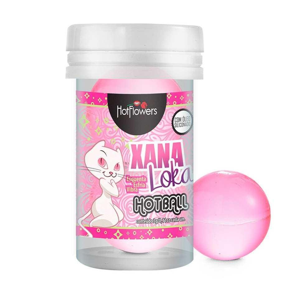 Лубрикант на силиконовой основе с эффектом вибрации Xana Loka Hot Ball (2 шарика по 3 гр.) купить в секс шопе