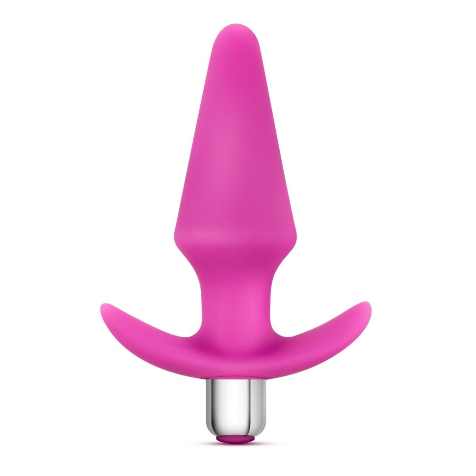 Розовая анальная вибропробка Luxe Discover - 12,7 см. купить в секс шопе