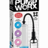 Вакуумная помпа Pump Worx Cock Trainer Pump System с цветными вставками купить в секс шопе